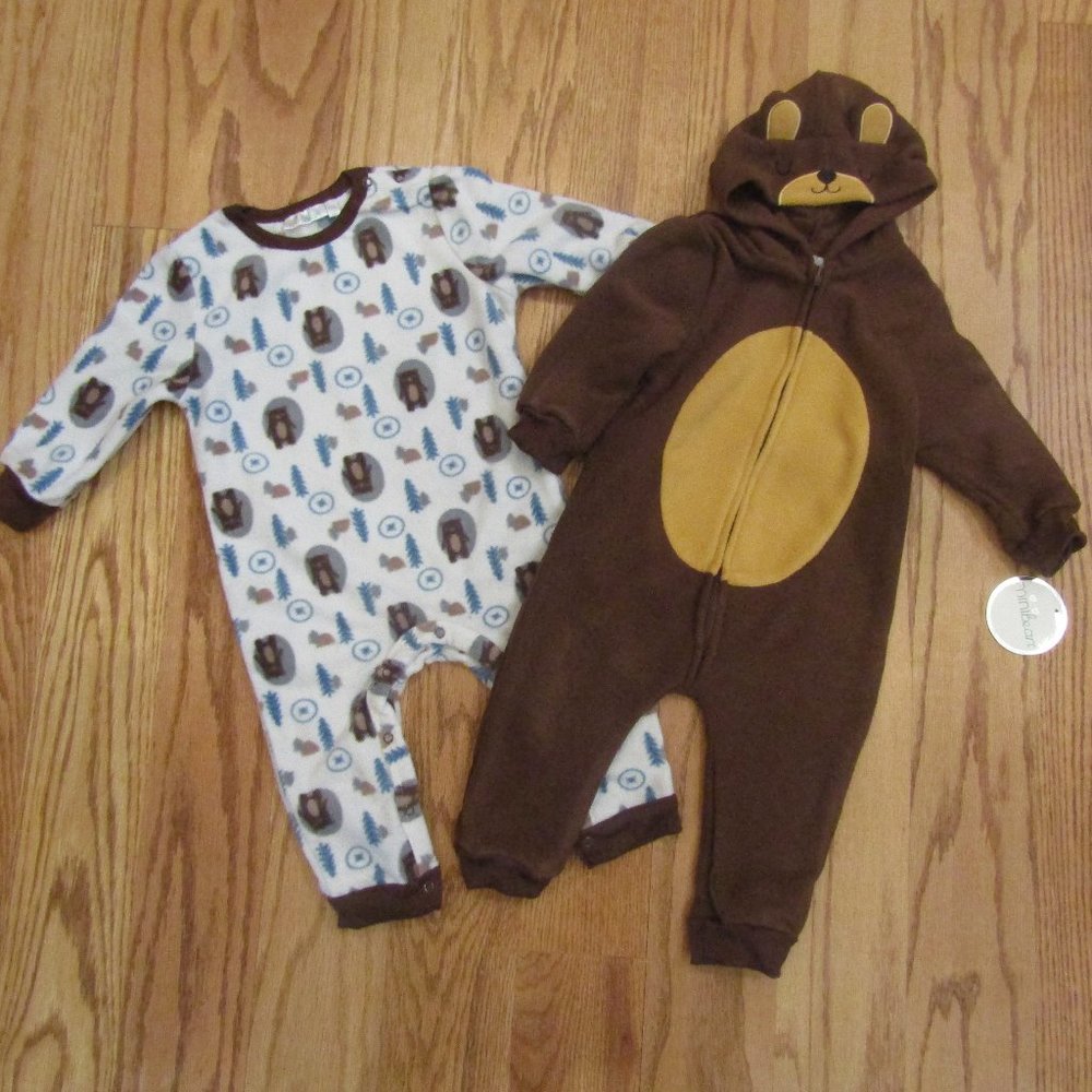 Mini Bean boys 2 piece coverall set 12 months